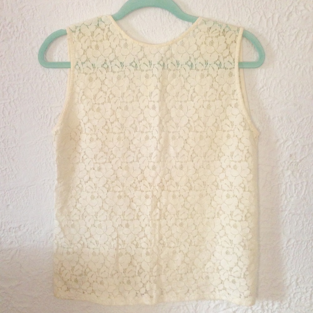 Zara Lace Blouse Open Back Size S